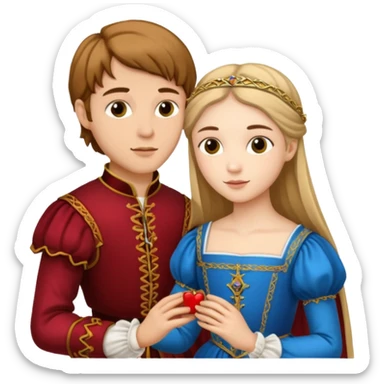 Romeo Juliet  Renaissance clothes sticker