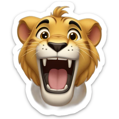 Simba Disney tire la langue sticker