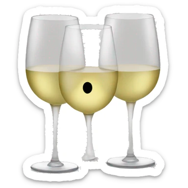 2 glasses white wine sticker