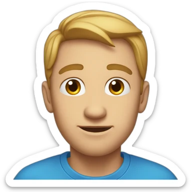 Homme yeux bleu et Grande oreille  sticker