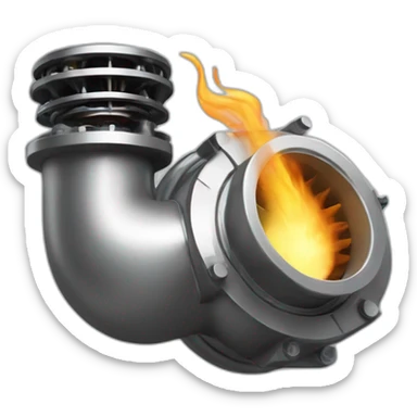 Turbocharger spitting fire sticker