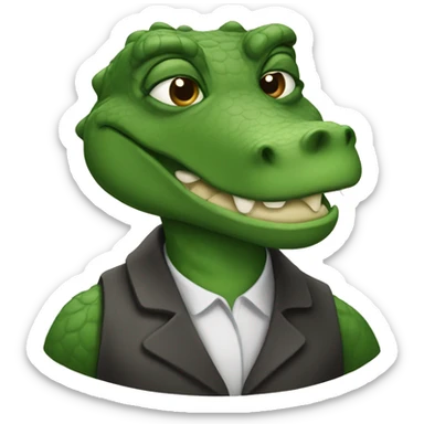 Studious gator sticker
