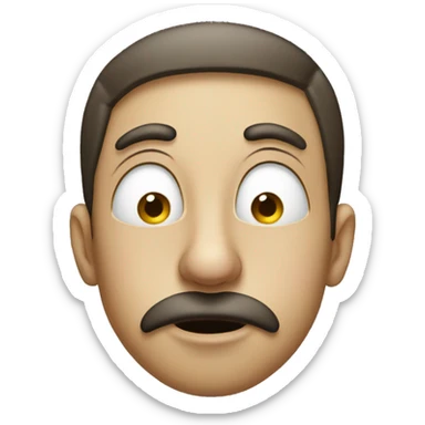 person sniffing with big nostrils sticker