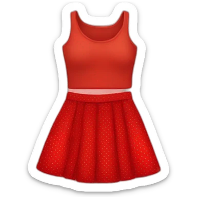 RED SKIRT WITH DOTS  sticker