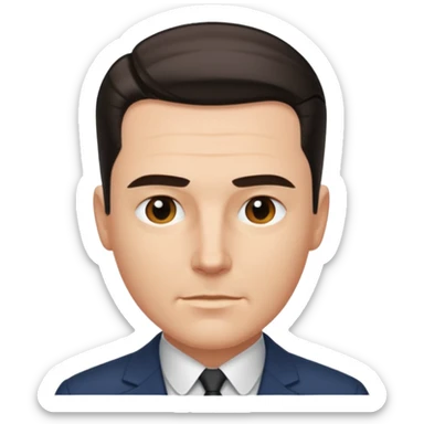 white dude with tight slick back hair going backwards sticker