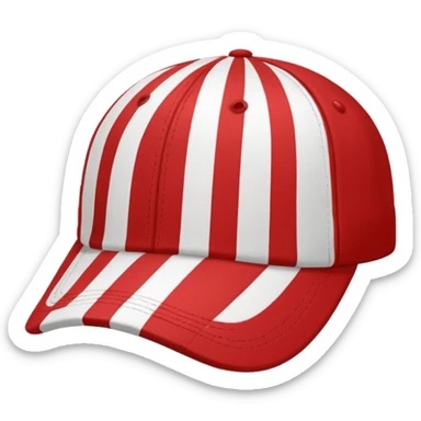 striped Baseball Cap sticker