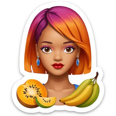 rihanna diamond aber statt mit diamond mit einer brine der frucht sticker