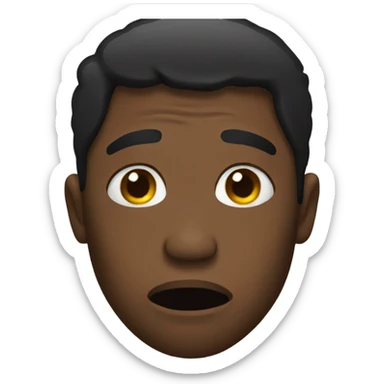 A black dude crying tears sticker