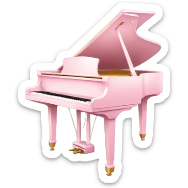 light pink grand piano sticker