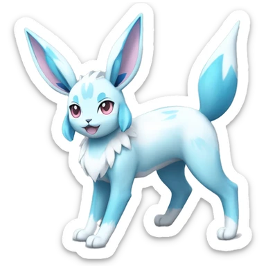 Glaceon-Sylveon full body sticker
