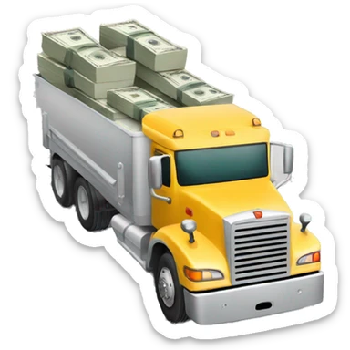 Car carrier with money sticker