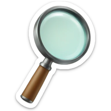 a magnifying glass sticker