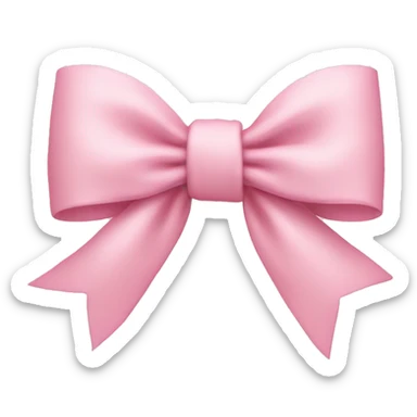 light pink bow on light pink bow sticker