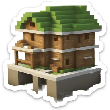 minecraft house sticker