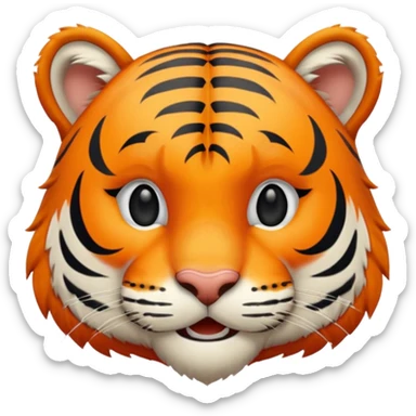 Smiling tiger sticker