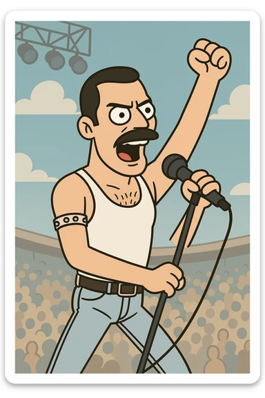 The people Queen at Wembley Freddie Mercury sticker