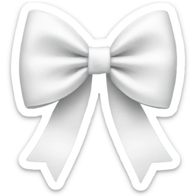 White bow sticker