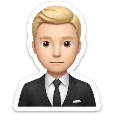 business man portrait, head and shoulders only, wearing a formal suit and tie, confident professional expression, modern corporate vibe, 3D cartoon, mobile game icon style, clean background, no text, no watermark sticker
