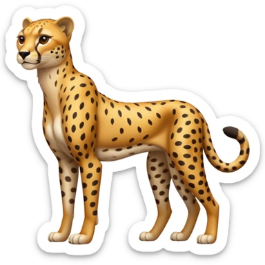High resolution of a full body cheetah sticker