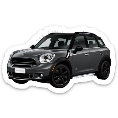 Mini countryman 2016 full dark grey color with black rims  sticker
