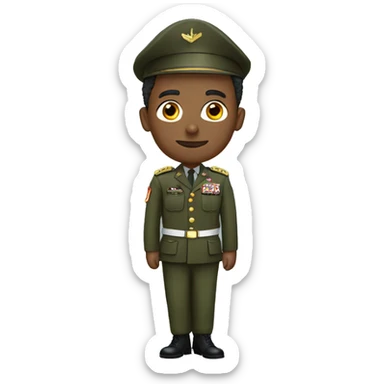A guy in a military uniform sticker