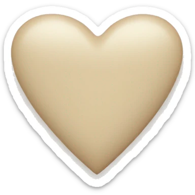 light beige heart sticker