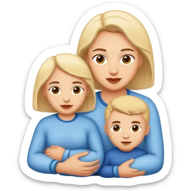 mom, dad and twin brothers sticker