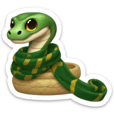 Snake wearing scarf hogwarts sticker