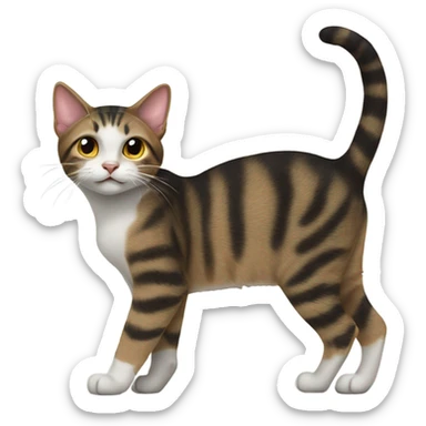 Cat arching back sticker