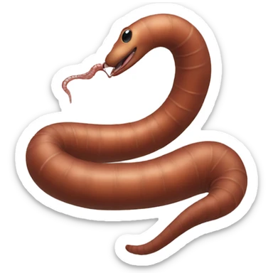 earthworm sticker