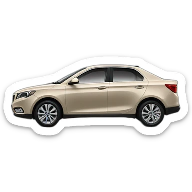 Car Geely CK beige color view from the side sticker