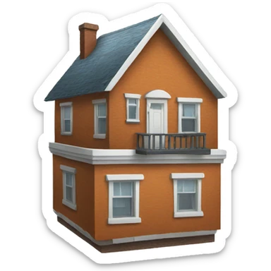 A house upside down  sticker