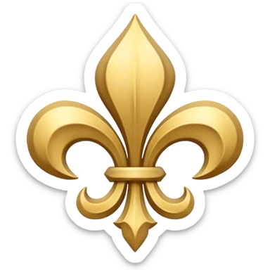 Fleur de lys blanche sticker