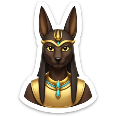 Anubis with 3 tails sticker