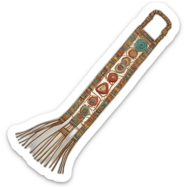 Inca quipu with patterns and geometric shapes sticker