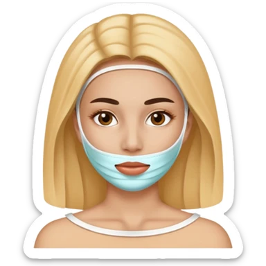 women beauty facial mug mask sticker