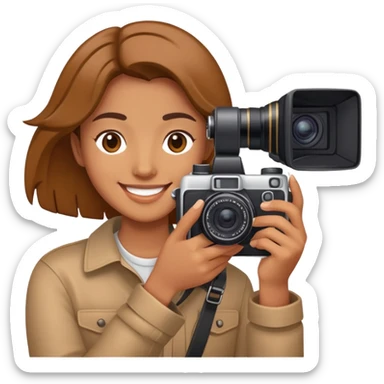 Make an emoji of a photographer capturing an image sticker
