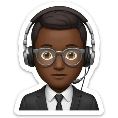 speaker in suits with headphone sticker