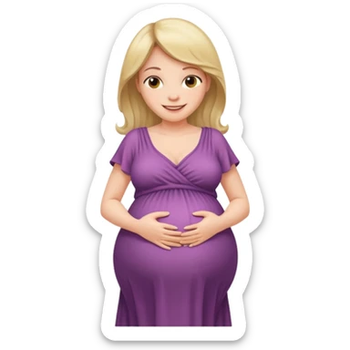 pregnant mother with her hands on womb sticker