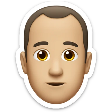 receding hairline sticker