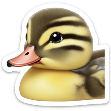 very sweet baby duck frontface sticker