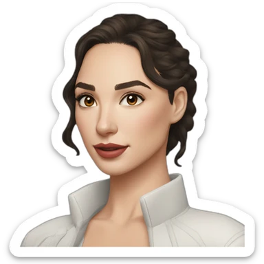 Gal gadot cabello liso sticker