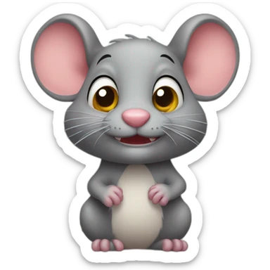 cute tricky rat sticker