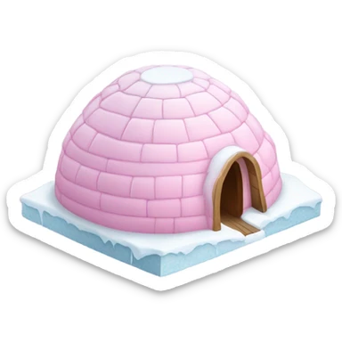 Light pink ice igloo sticker