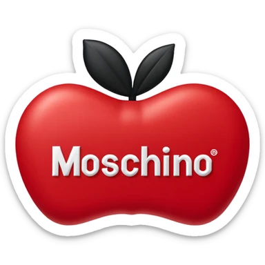 Moschino designer brand logo sticker