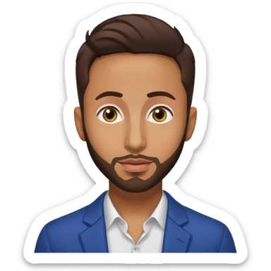 Anwar Jibawi with dark brown hair sticker