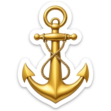 Gold anchor sticker