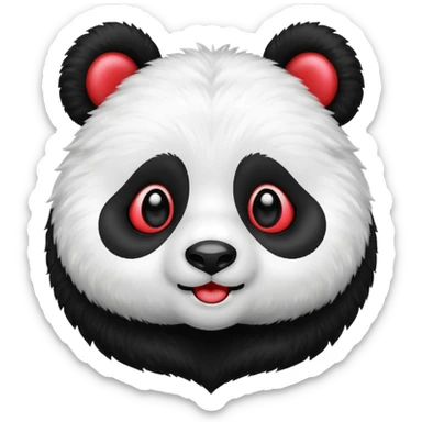 panda with heart eyes  sticker