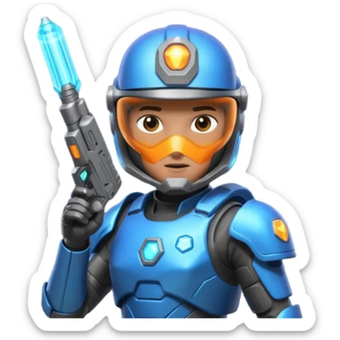 futuristic cop sticker