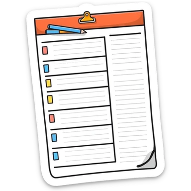 very long endless one-page to-do list sticker